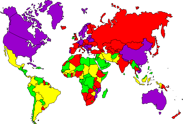 Mapamundi de la legislacin abortista