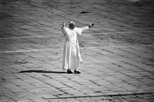 Despedida de Juan Pablo II en el aeropuerto. Polonia