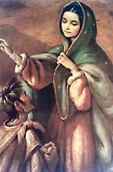 Juan Diego y la Virgen de Guadalupe