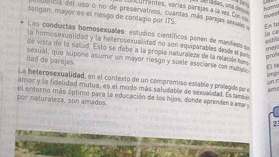 Extracto del libro referido a la heterosexualidad.